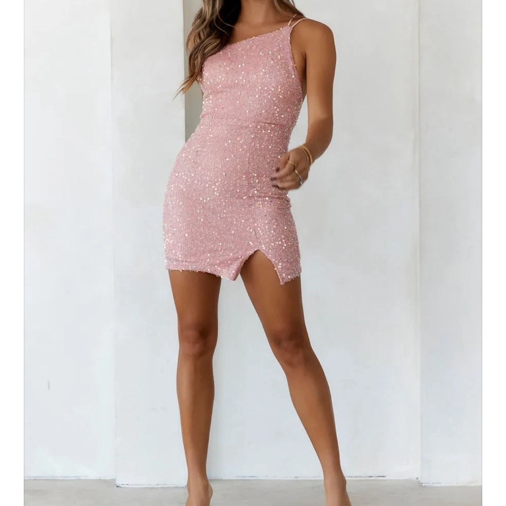 HELLO MOLLY Party In Paris Mini Dress Pink